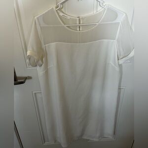 Promod White Sheer Panel Dress
